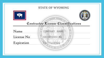 Wyoming Contractor License Classifications